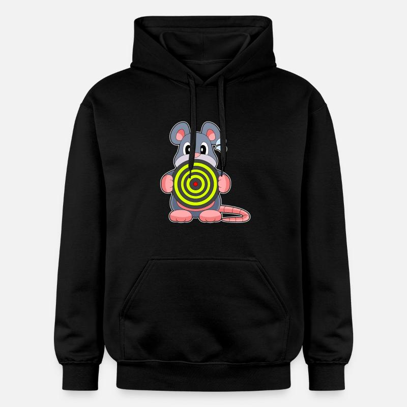 Cible de fléchettes de souris - Sweat à capuche Softstyle® Gildan Unisexe - noir