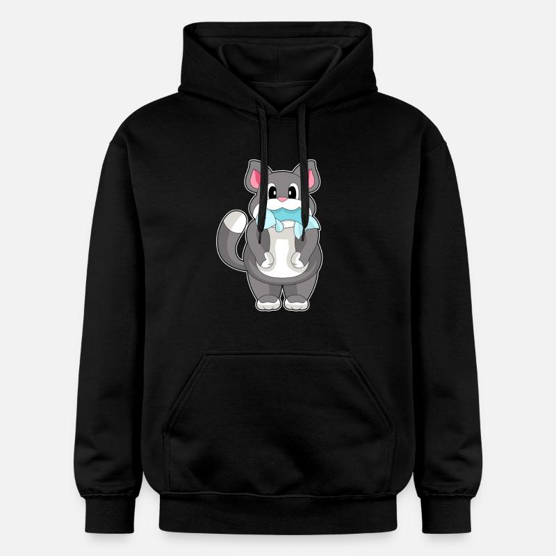 Poisson-chat - Sweat à capuche Softstyle® Gildan Unisexe - noir