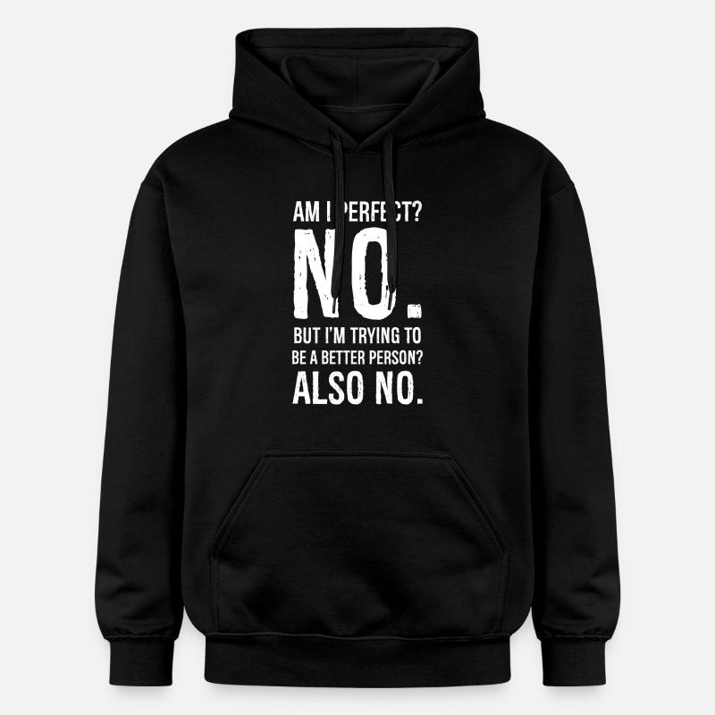 suis-je parfait non - Sweat à capuche Softstyle® Gildan Unisexe - noir