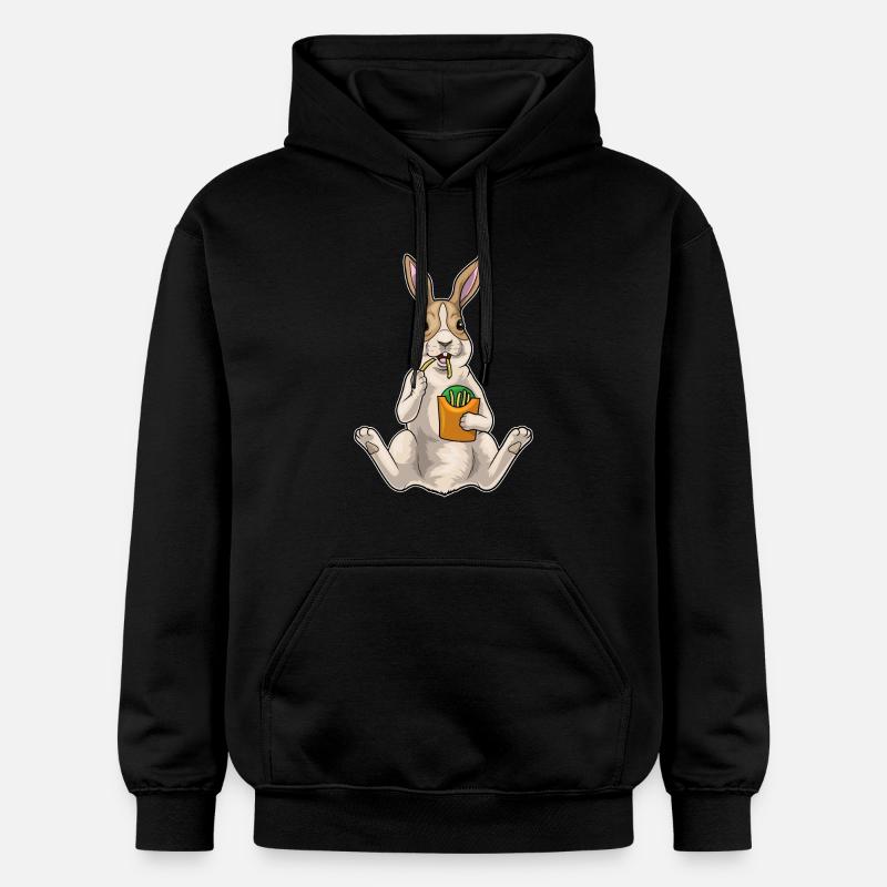 Frites lapin - Sweat à capuche Softstyle® Gildan Unisexe - noir