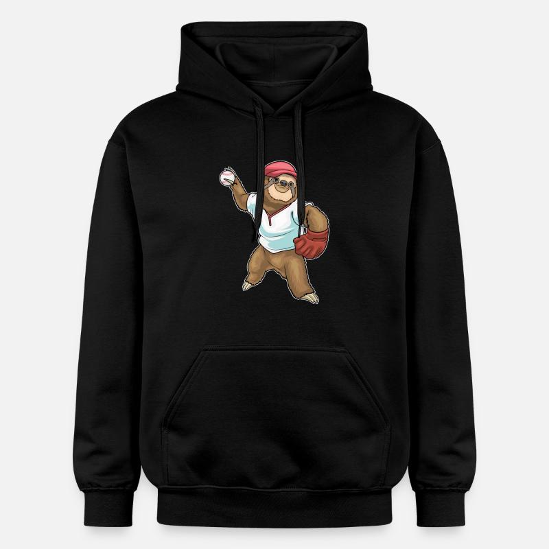 Gant de baseball Sloth - Sweat à capuche Softstyle® Gildan Unisexe - noir