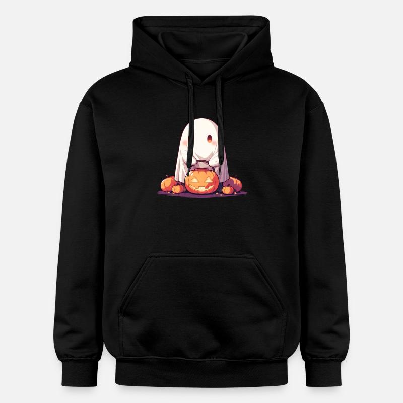 Ghost Ghost citrouille lanterne cadeau d’Halloween - Sweat à capuche Softstyle® Gildan Unisexe - noir