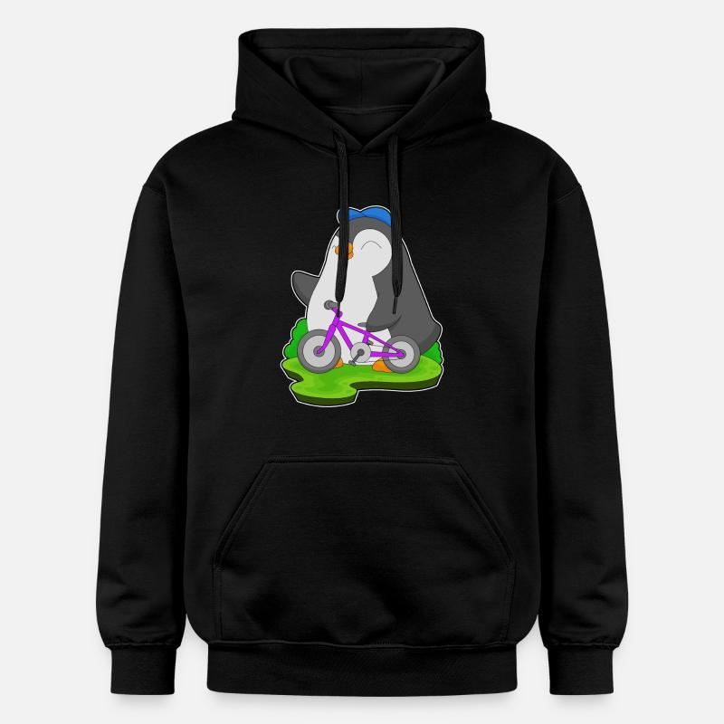 Vélo pingouin - Sweat à capuche Softstyle® Gildan Unisexe - noir