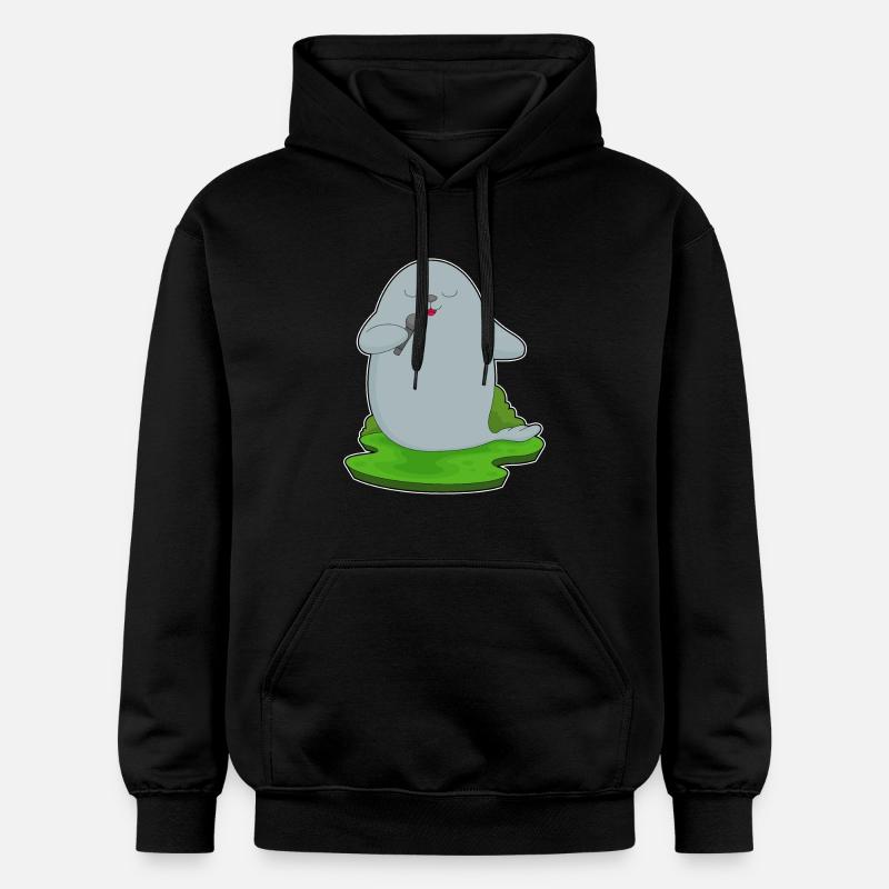 Seal Singer Microphone Musique - Sweat à capuche Softstyle® Gildan Unisexe - noir