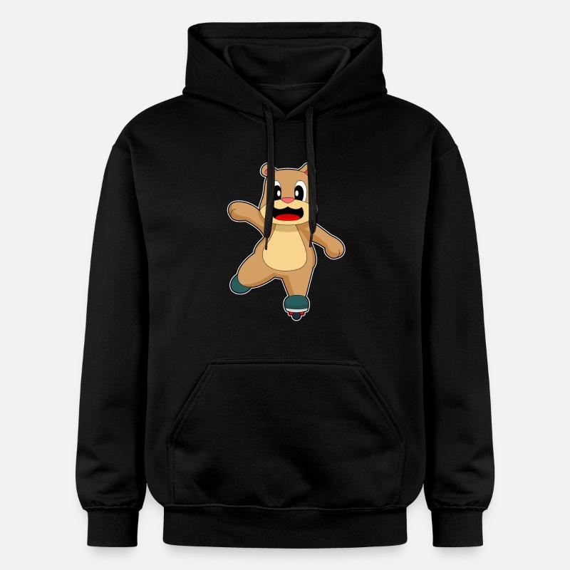 Bär Inline skating Rollschuhe - Gildan Unisex Softstyle® Midweight Hoodie - Schwarz