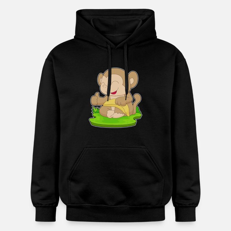 Banane Singe - Sweat à capuche Softstyle® Gildan Unisexe - noir