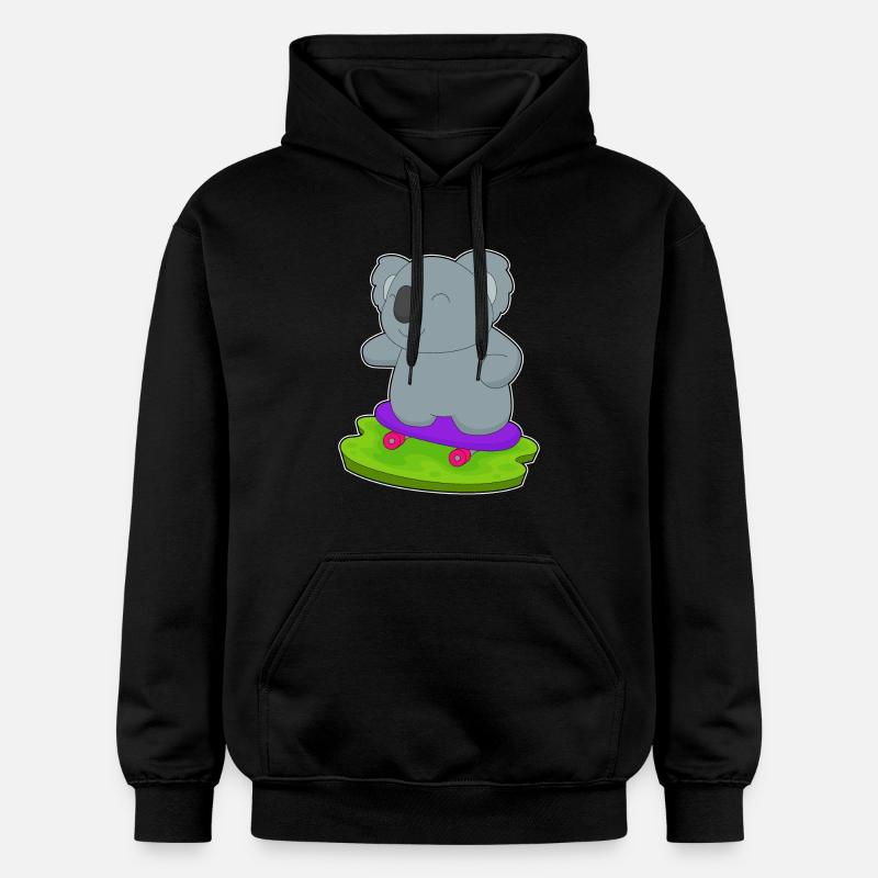 Koala Skater Skateboard - Sweat à capuche Softstyle® Gildan Unisexe - noir