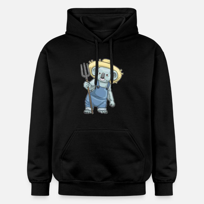 Fourche Koala Farmer - Sweat à capuche Softstyle® Gildan Unisexe - noir