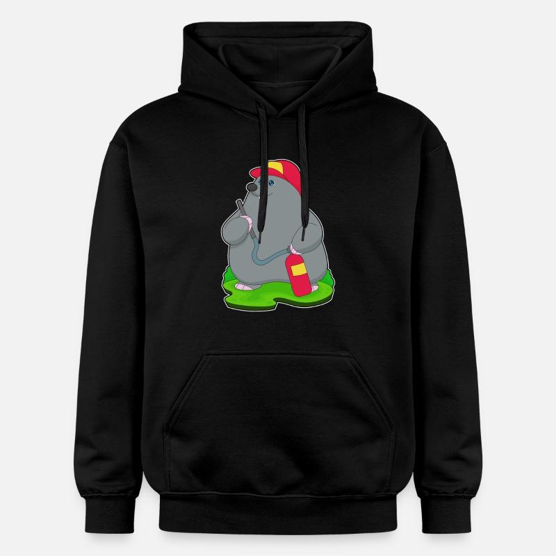 Extincteur de pompier taupe - Sweat à capuche Softstyle® Gildan Unisexe - noir
