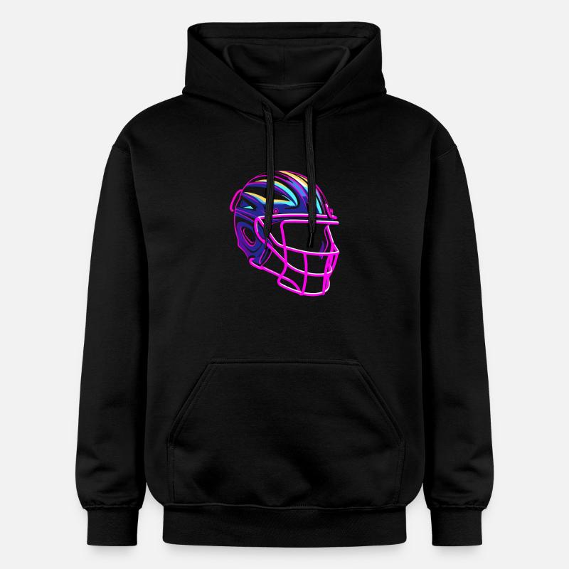 Casque de crosse Synthwave - Sweat à capuche Softstyle® Gildan Unisexe - noir