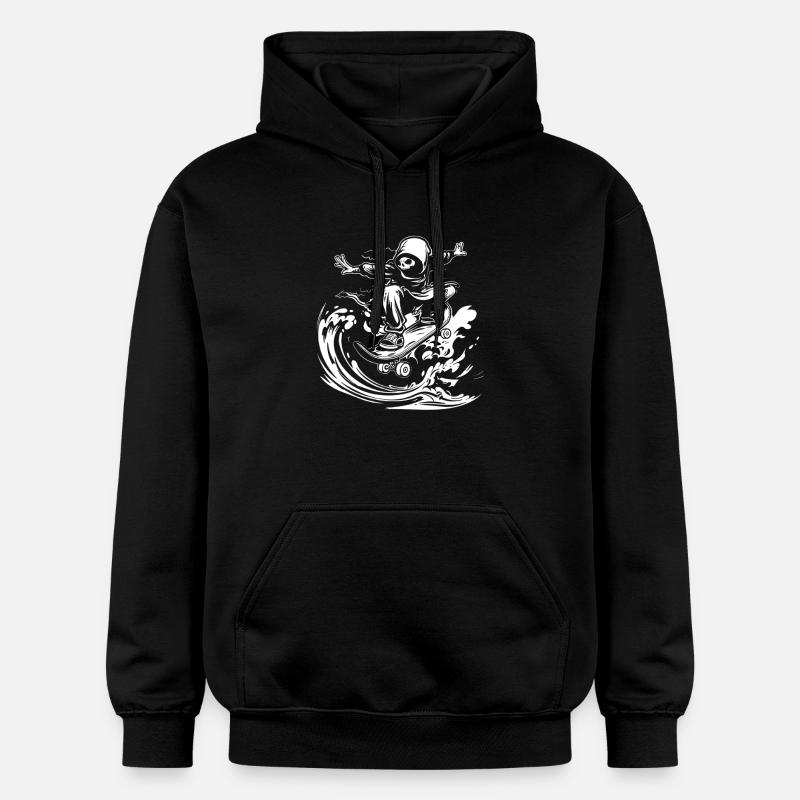 Bande dessinée de skateboard - Sweat à capuche Softstyle® Gildan Unisexe - noir