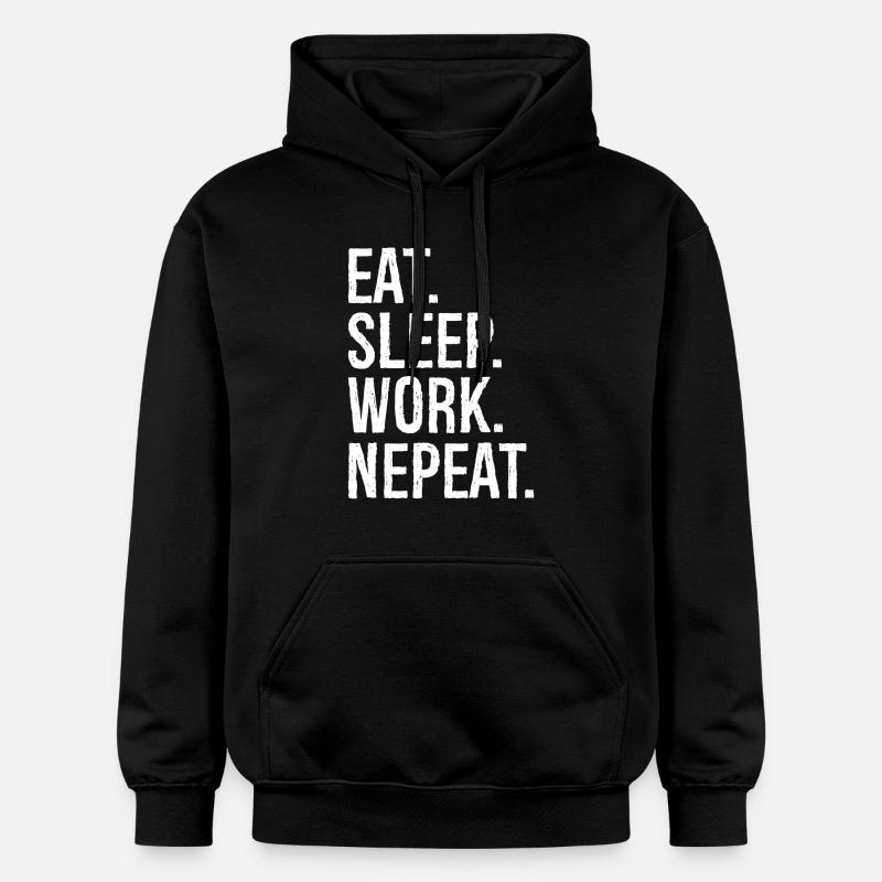 Manger Dormir Travail Nepeat - Sweat à capuche Softstyle® Gildan Unisexe - noir