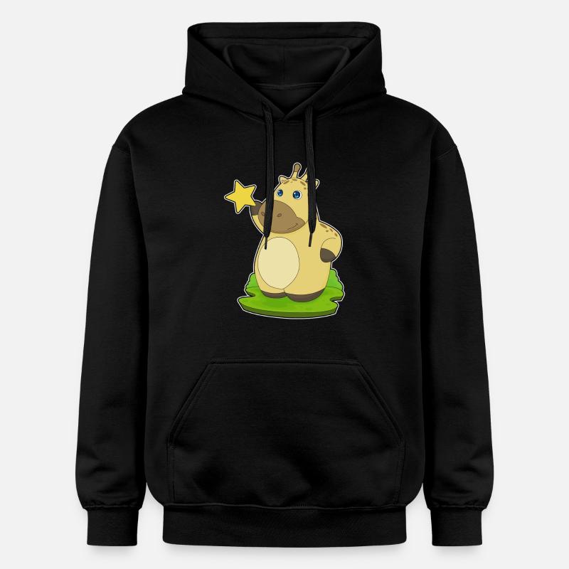 Étoile Girafe - Sweat à capuche Softstyle® Gildan Unisexe - noir