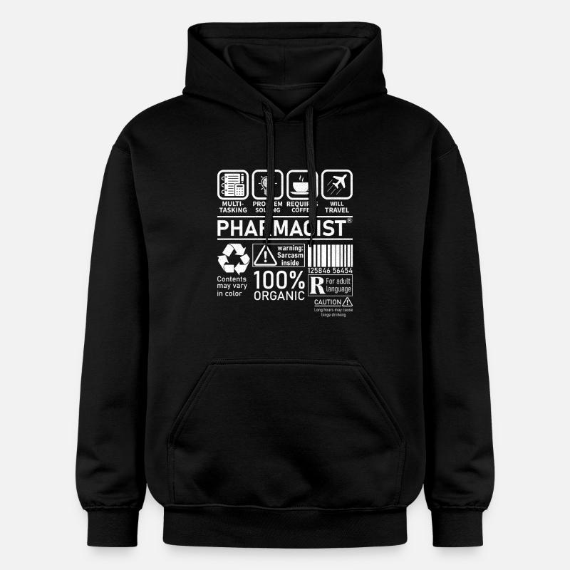 Pharmacist multi tasking problem solving - Gildan Unisex Softstyle® Midweight Hoodie - black
