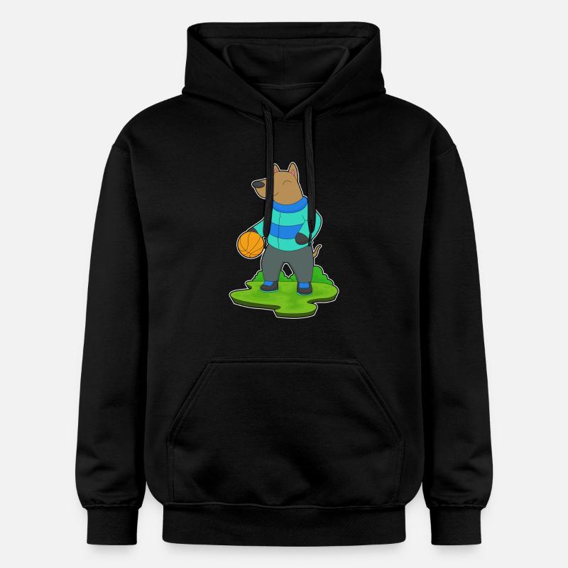 Chien Basketteur Basketteur - Sweat à capuche Softstyle® Gildan Unisexe - noir