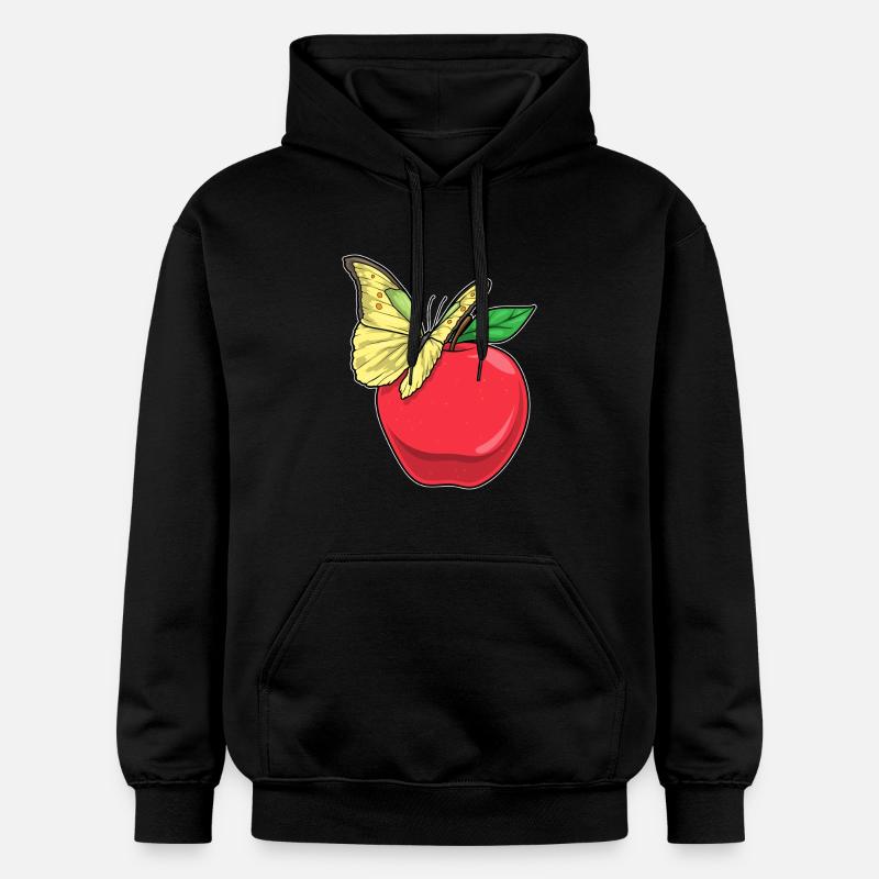 Papillon Pomme Fruit - Sweat à capuche Softstyle® Gildan Unisexe - noir