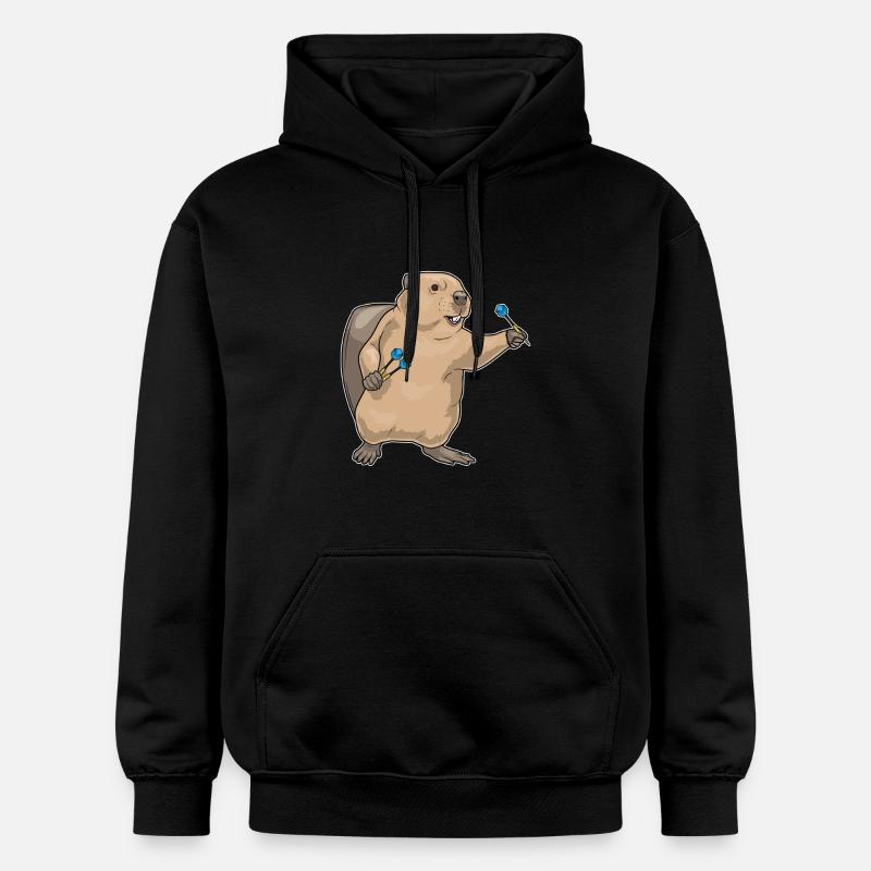 Fléchette Castor Fléchette - Sweat à capuche Softstyle® Gildan Unisexe - noir