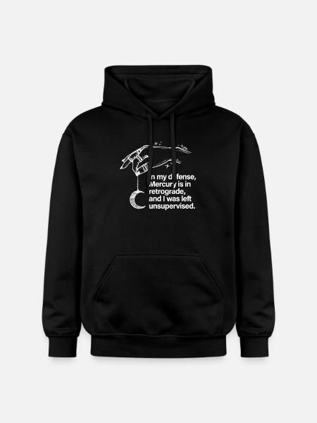 MERCURE RÉTROGRADE BLANC - Sweat à capuche Softstyle® Gildan Unisexe - noir