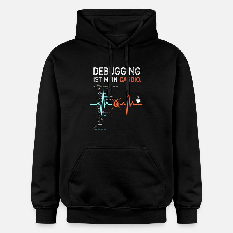 Debugging ist mein Cardio - Computer Nerd - Gildan Unisex Softstyle® Midweight Hoodie - Schwarz