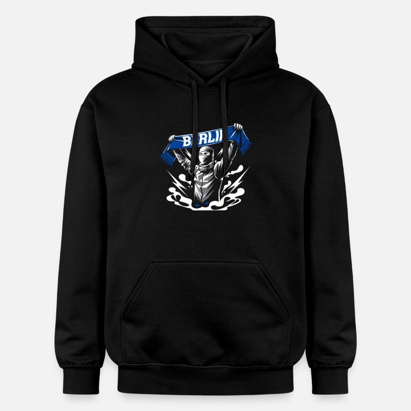 Stylisé Neon Graffiti Berlin Scene - Sweat à capuche Softstyle® Gildan Unisexe - noir