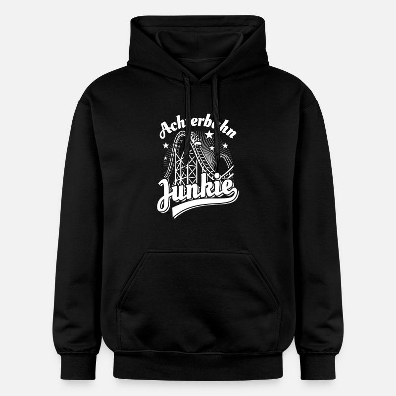 Roller Coaster Junkie - Parc d'attractions - Looping - Sweat à capuche Softstyle® Gildan Unisexe - noir