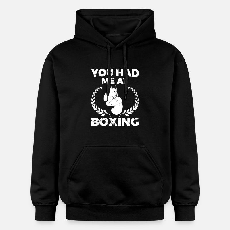 Boxe Humour Motivation Design - Sweat à capuche Softstyle® Gildan Unisexe - noir