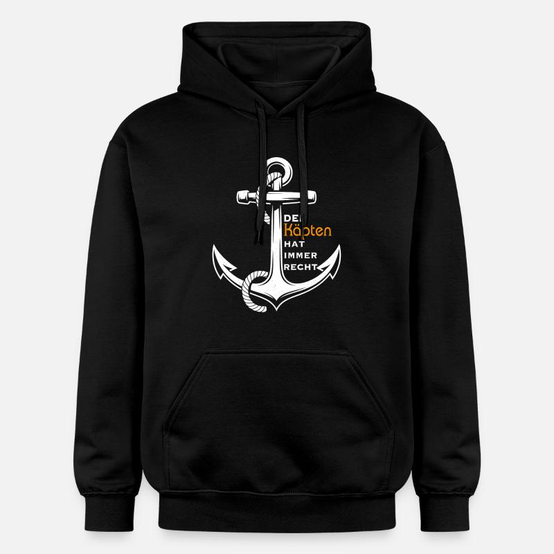 Le capitaine a toujours raison - Sweat à capuche Softstyle® Gildan Unisexe - noir