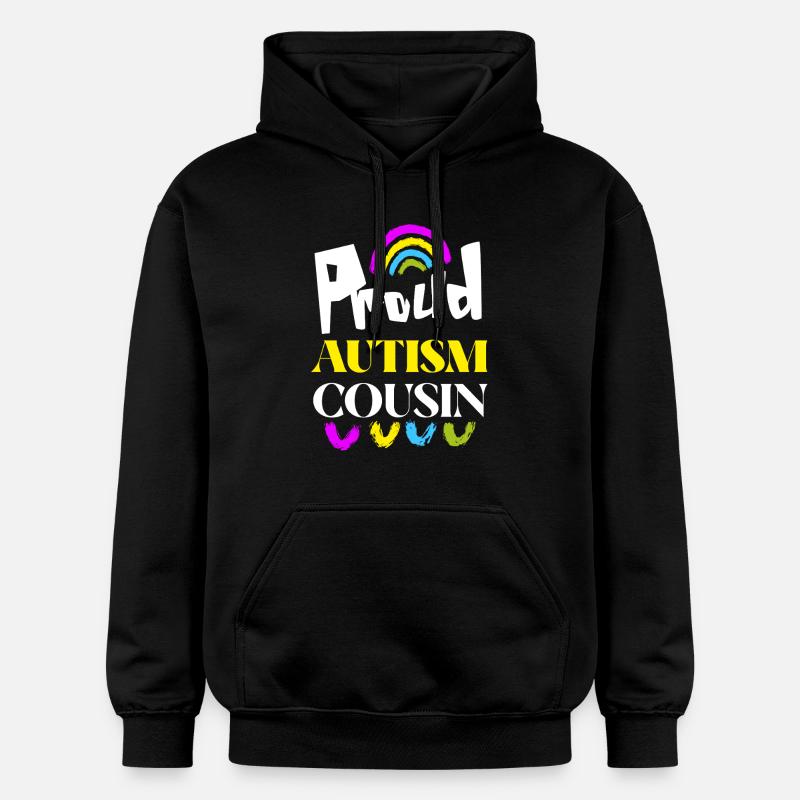 Fier cousin de l’autisme - Sweat à capuche Softstyle® Gildan Unisexe - noir