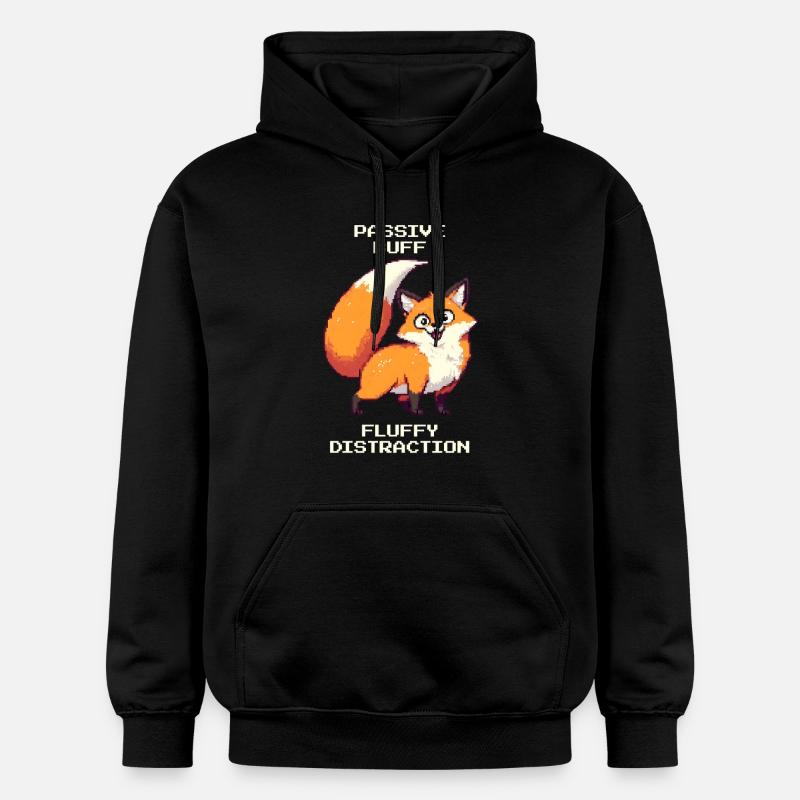 Distraction moelleuse | Renard Derpy - Sweat à capuche Softstyle® Gildan Unisexe - noir