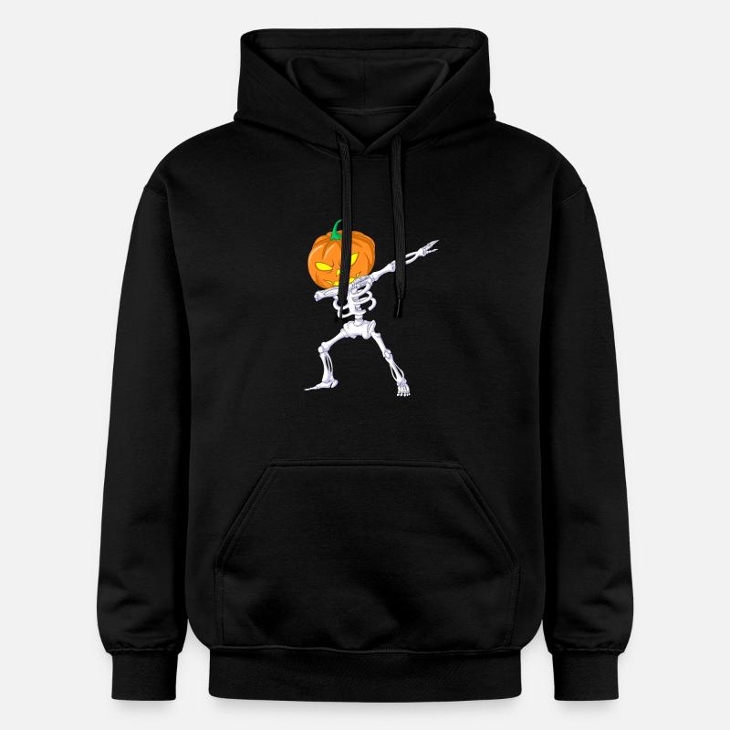 Dabbing Squelette Citrouille - Sweat à capuche Softstyle® Gildan Unisexe - noir