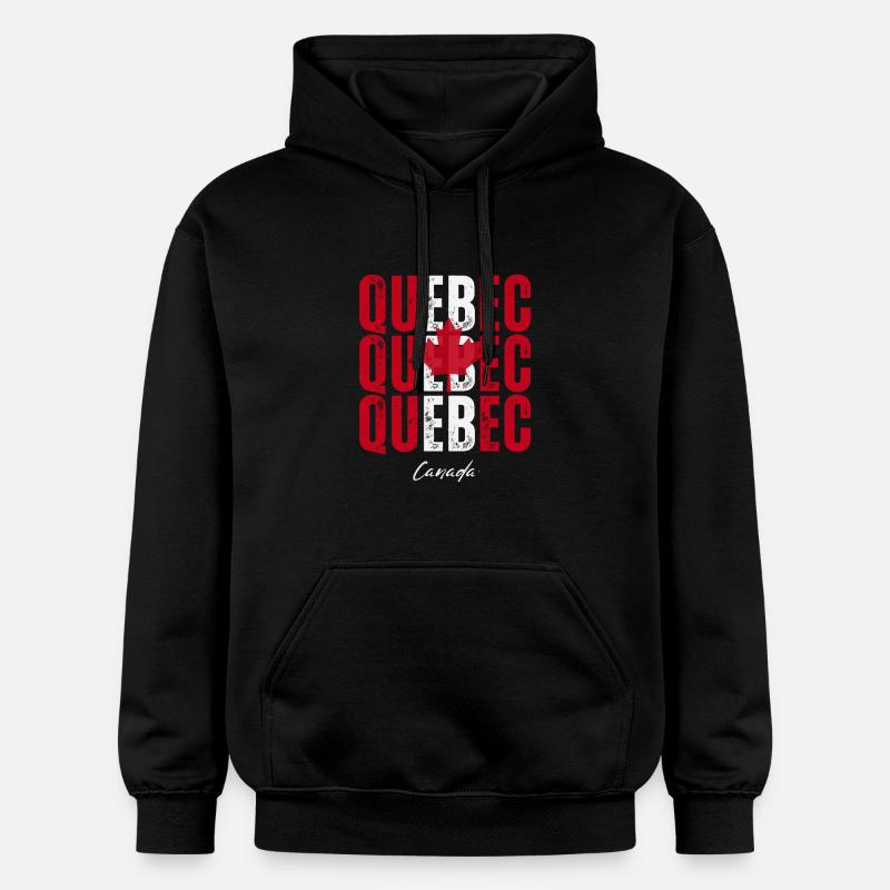 Québec Canada, j’adore le Québec - Sweat à capuche Softstyle® Gildan Unisexe - noir