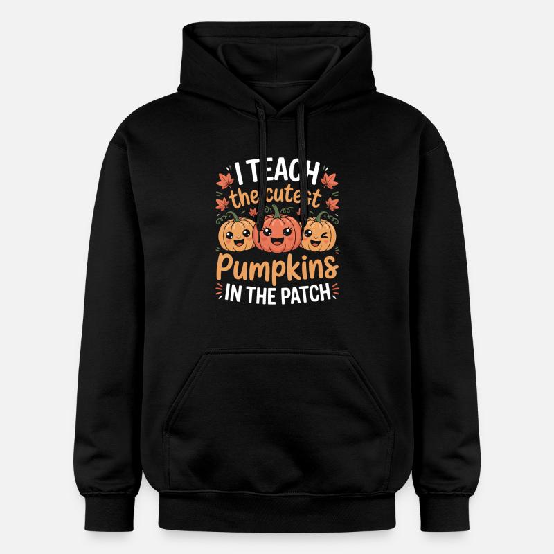 Citrouilles sucrées en automne enseignant - Sweat à capuche Softstyle® Gildan Unisexe - noir