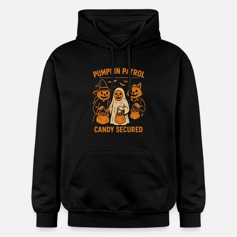 Pumpkin Patrol Candy Secured Halloween Fun - Sweat à capuche Softstyle® Gildan Unisexe - noir