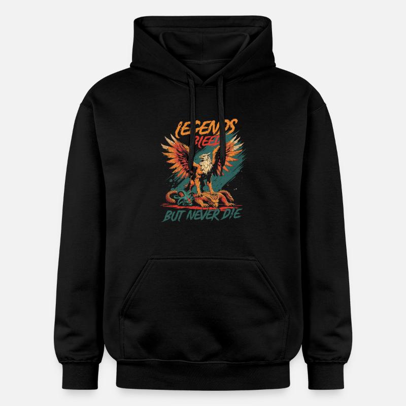 Griffin Mythological Creatures - Gildan Unisex Softstyle® Midweight Hoodie - black