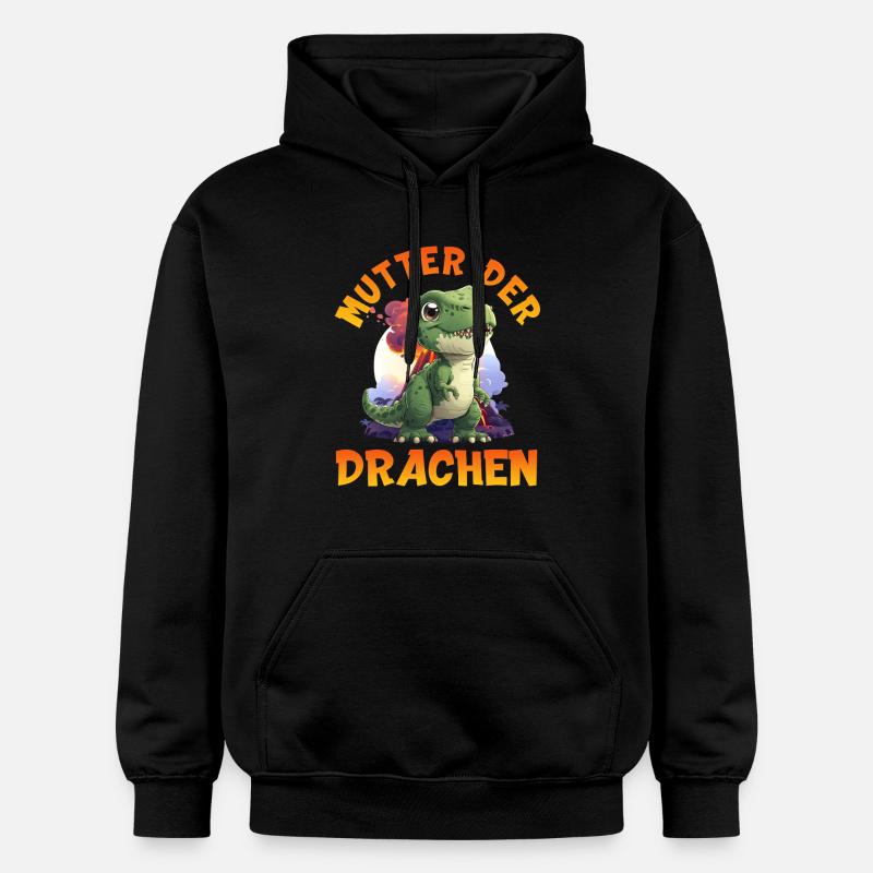 Futures mamans MÈRE DES DRAGONS Drôle - Sweat à capuche Softstyle® Gildan Unisexe - noir