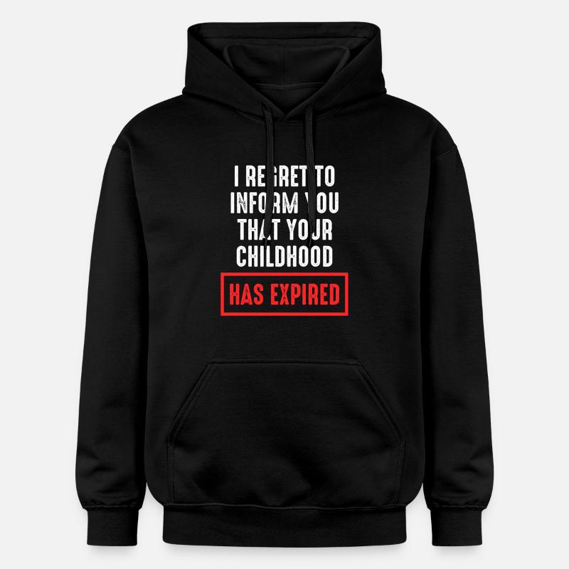 L’enfance a expiré en disant - Sweat à capuche Softstyle® Gildan Unisexe - noir