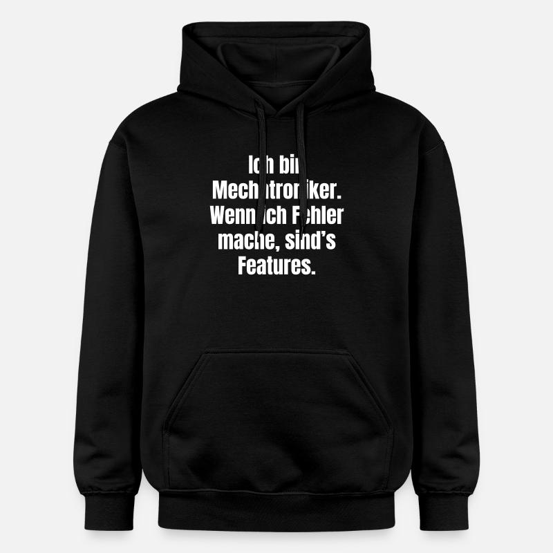 Ich bin Mechatroniker – Fehler sind Features - Gildan Unisex Softstyle® Midweight Hoodie - Schwarz