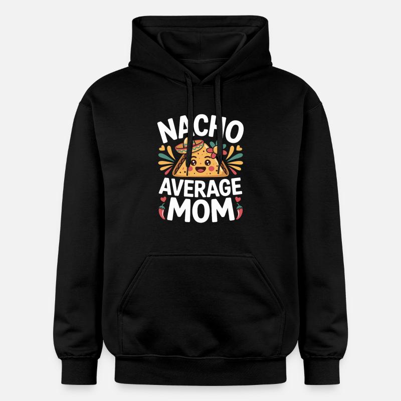 Nacho Maman Moyenne Drôle - Sweat à capuche Softstyle® Gildan Unisexe - noir