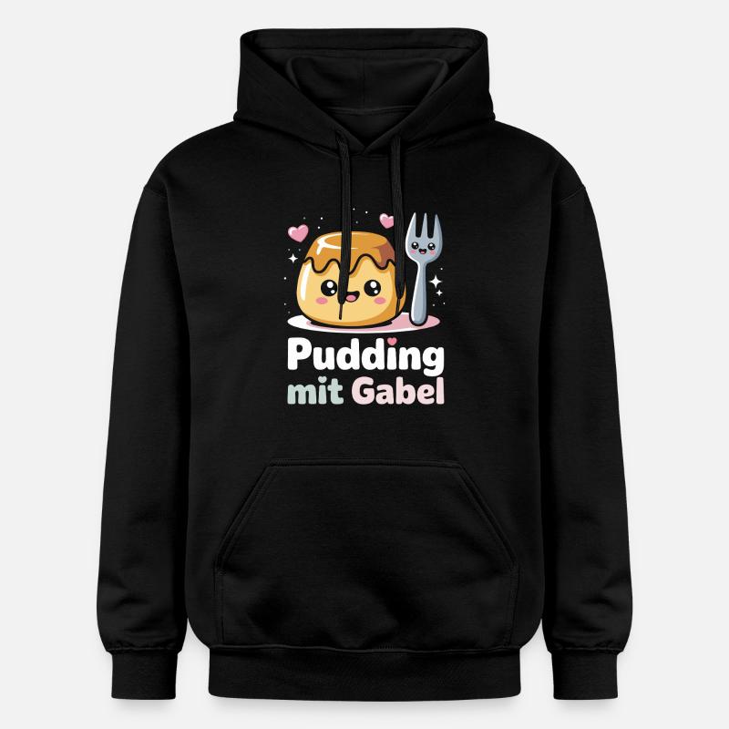 Pudding à la fourchette - Sweat à capuche Softstyle® Gildan Unisexe - noir