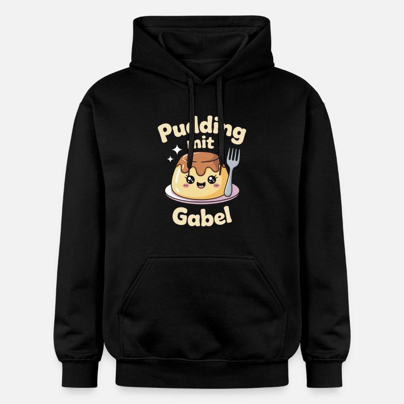Pudding à la fourchette - Sweat à capuche Softstyle® Gildan Unisexe - noir