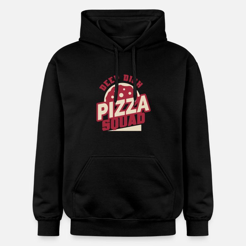 Plat profond Pizza Squad Chicargo - Sweat à capuche Softstyle® Gildan Unisexe - noir
