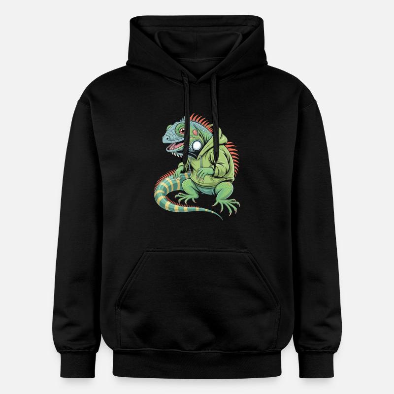 Iguane cool avec sweat à capuche - Sweat à capuche Softstyle® Gildan Unisexe - noir