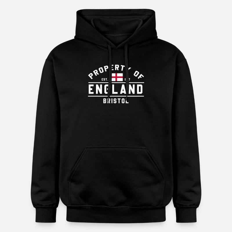 Angleterre Bristol Drapeau Design graphique - Sweat à capuche Softstyle® Gildan Unisexe - noir