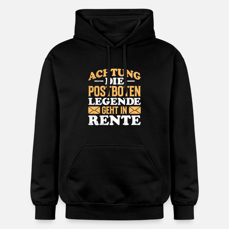 Facteur ATTENTION POSTMAN LÉGENDE RETRAITÉ - Sweat à capuche Softstyle® Gildan Unisexe - noir