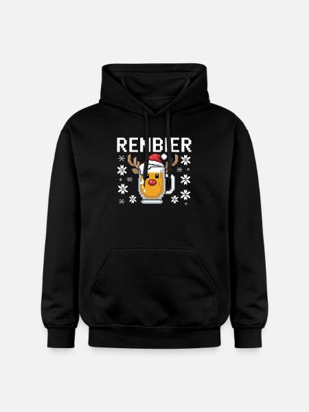 Weihnachtsbier Rentierbecher - Gildan Unisex Softstyle® Midweight Hoodie - Schwarz