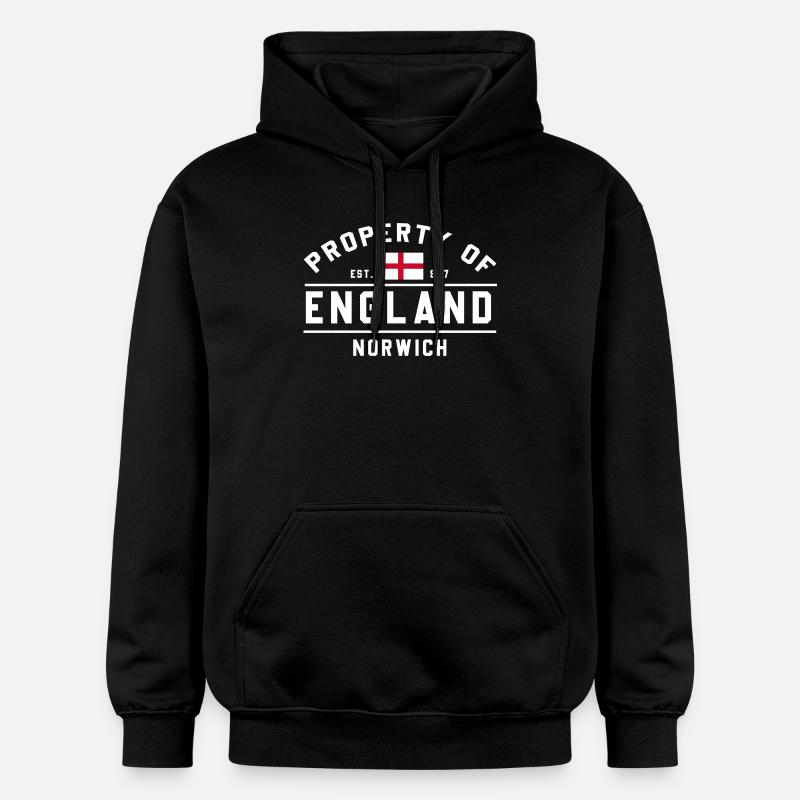Angleterre Norwich Flag Est.1827 - Sweat à capuche Softstyle® Gildan Unisexe - noir