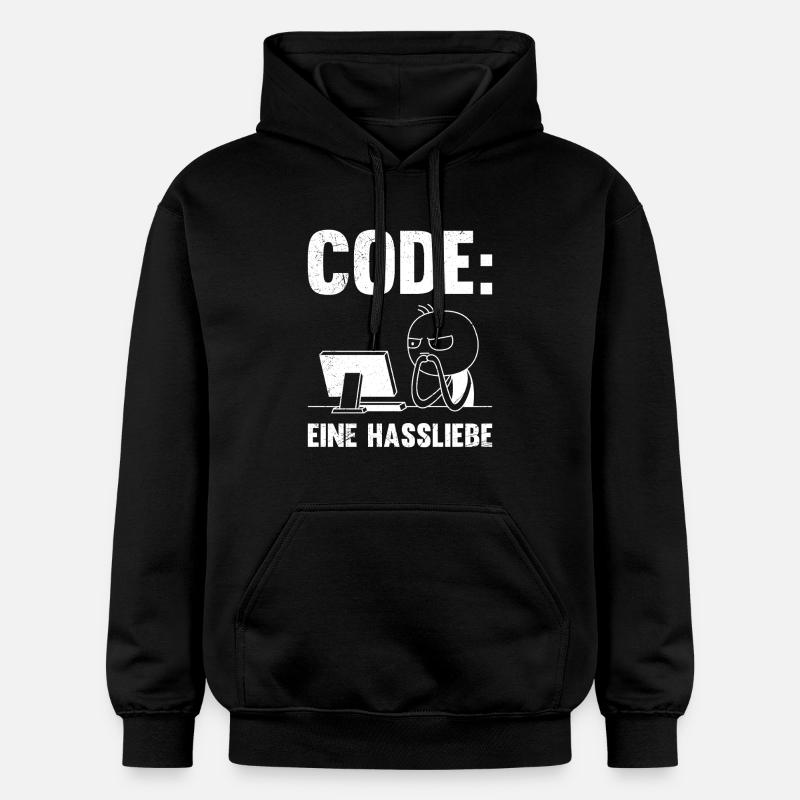 Coder CODE EINE HASSLIEBE LUSTIG - Gildan Unisex Softstyle® Midweight Hoodie - Schwarz