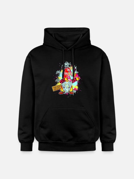 CREATIVE GNOME Dab Graffiti Artist XMas - Gildan Unisex Softstyle® Midweight Hoodie - black