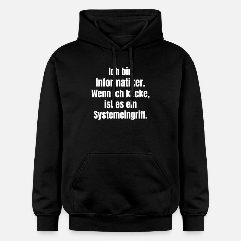 Ich bin Informantiker Systemeingriff - Gildan Unisex Softstyle® Midweight Hoodie - Schwarz