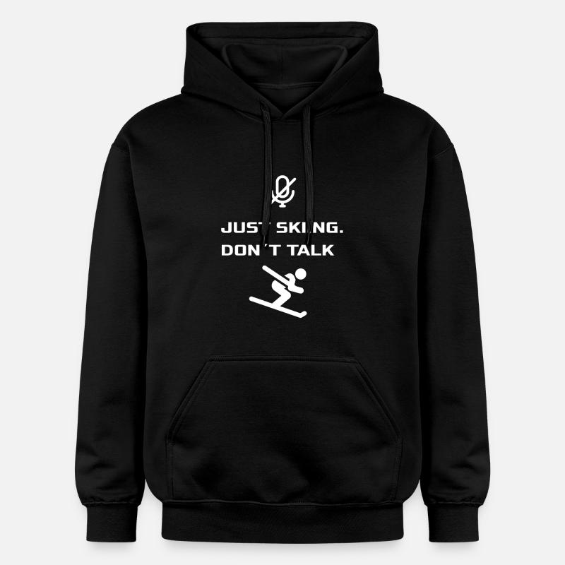 Juste skier - Ne parle pas - Sweat à capuche Softstyle® Gildan Unisexe - noir